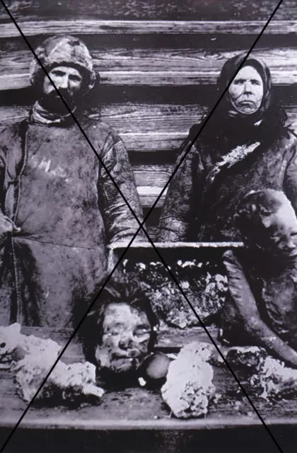 curiosité , oddities : photo " cannibalisme"