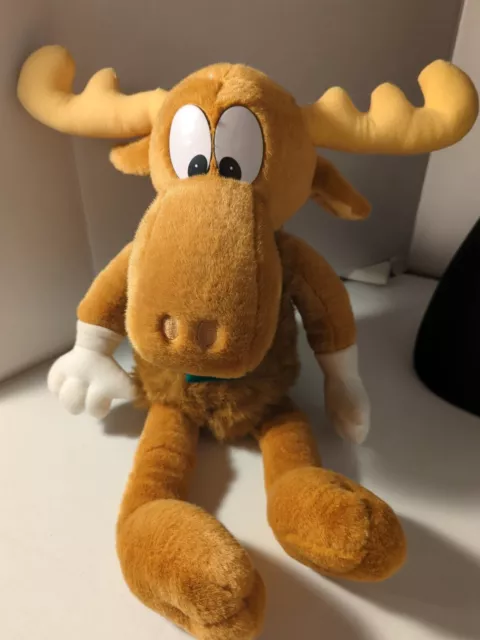 Vintage Bullwinkle Moose Plush Stuffed Animal 1996 Macy’s 24”Tall x 8” Wide