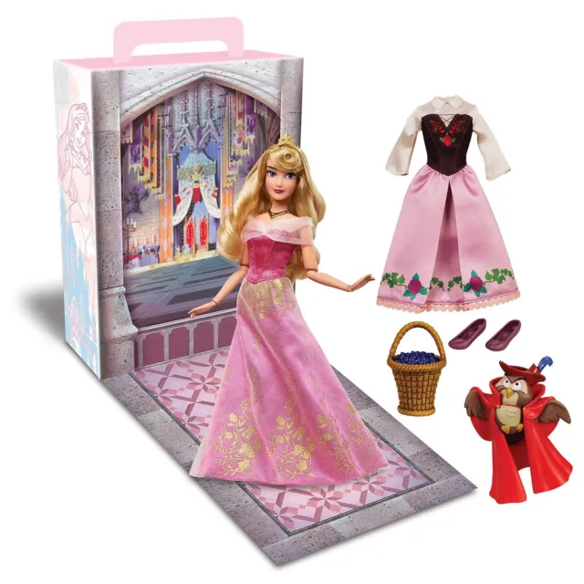 Disney Princess Aurora Storybook Doll Sleeping Beauty Toy and Colouring Pack