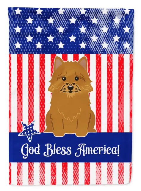 Patriotic USA Norwich Terrier Flag Garden Size BB3015GF