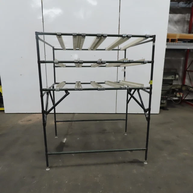 Logiform Modular Rolling Gravity Flow Skate Roller Rack Shelving Unit 50x56x69"