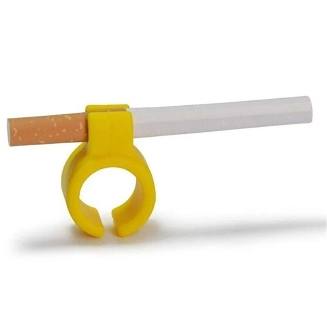 SILICONE SMOKING CIGARETTE/TOBACCO/JOINT Holder Ring Finger Hands Free