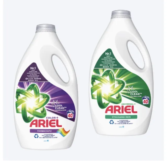 Ariel Color+  Flüssigwaschmittel 40 Waschladungen Color + 2.2L
