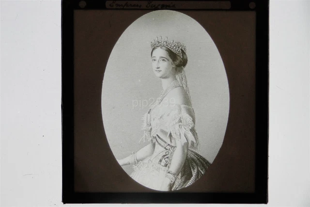 Engraving Of Empress Eugenie Of France - Glass Lantern Slide