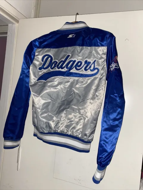 LA Dodgers Starter Jacket Adult XS Retro Dugout Satin Bomber Baseball NWT 1971