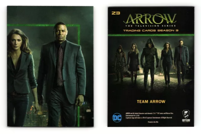 Team Arrow #Z3 Arrow Season 3 Cryptozoic 2017 Chase Card