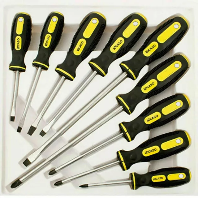 9pc Insulated Precision Magnetic Screwdriver Tool Set Phillips Slotted Torx Tips 2