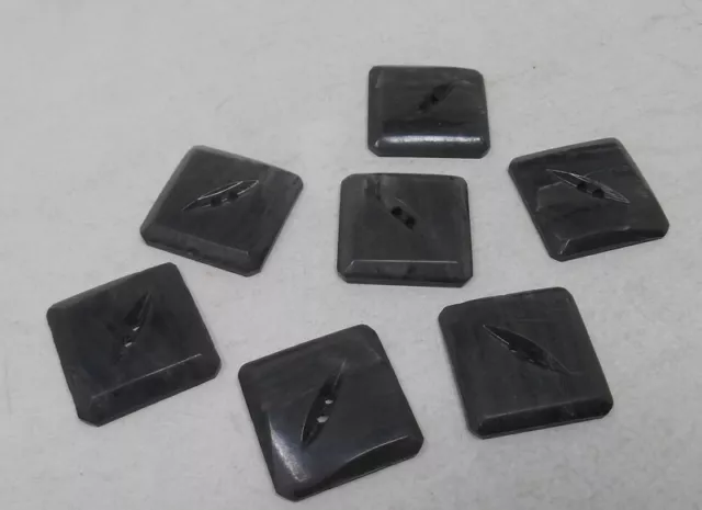 Lot de 7 Boutons anciens en galalithe - Mercerie vintage