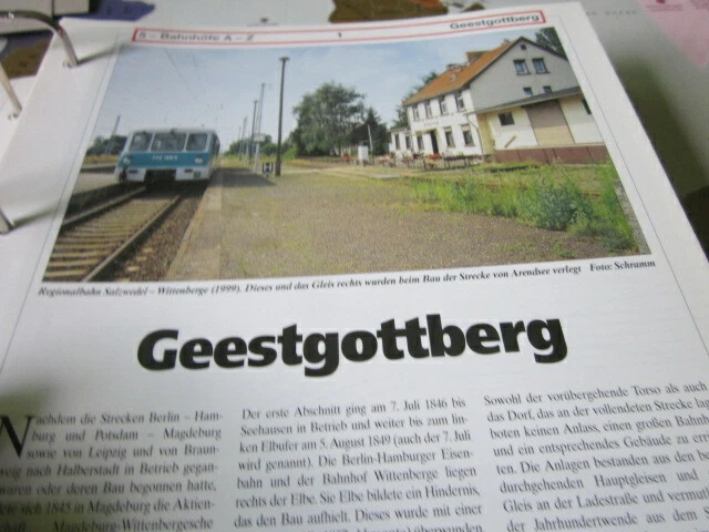 BAHNHOF N UND Gleisplan Geestgottberg Sachsen Anhalt 4S EUR 5,04