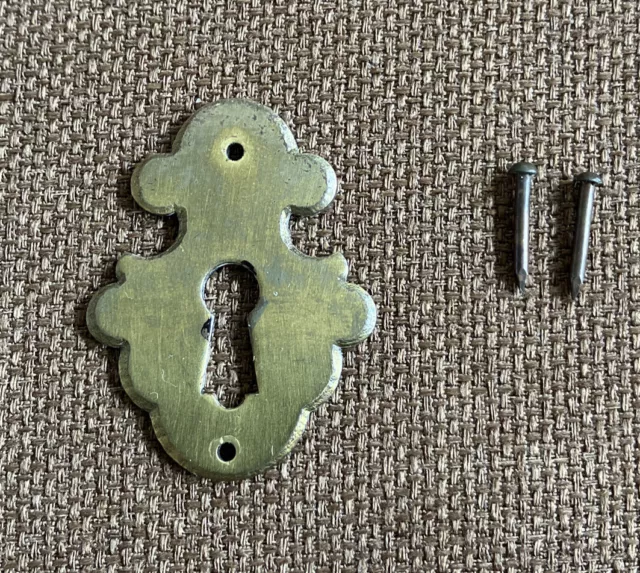 Brass Plated Escutcheon Key Hole Keyhole Cover Plate