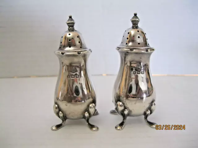 Antique Birks sterling silver salt & pepper Shakers