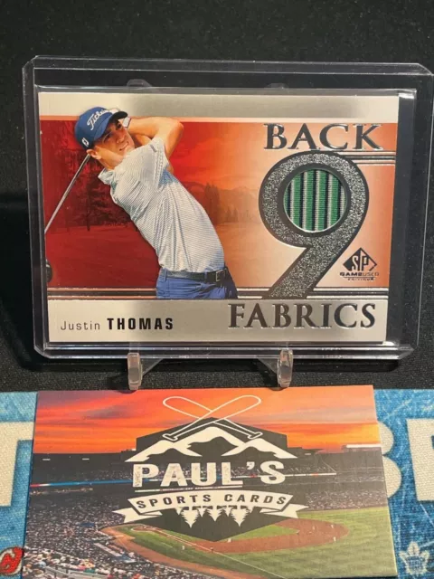 2021 SP Game Used Back 9 Fabrics Justin Thomas! SP!