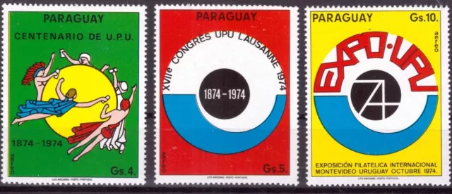 Paraguay 1974 100 Jahre Weltpostverein UPU Emblem