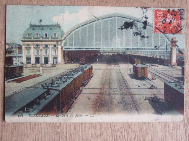 Cpa Bordeaux (33 Gironde) La Gare Du Midi - Trains Wagons Rails