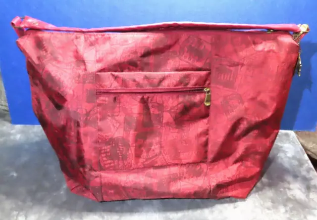 Samantha Brown Luggage Large Maroon Weekender Carry-On Bag Shoulder 20"