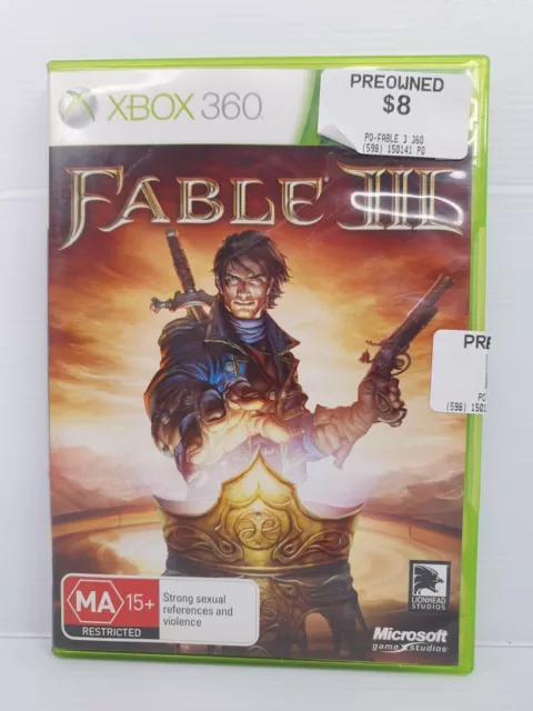 FABLE 3 MICROSOFT Xbox 360 Game Complete With Manual VGc Free