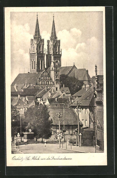 AK Oschatz / Sachsen, Blick von der Dresdnerstraße