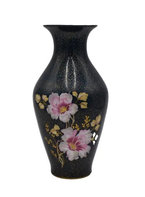 Royal Porzellan Bavaria KMP Germany Porcelain Vase w/ Pink Flowers
