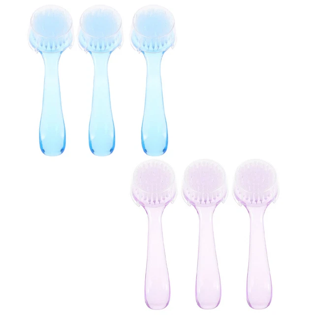 6 pz spazzole per pulizia unghie spazzola viso pulizia smalto gel lucidatura unghie
