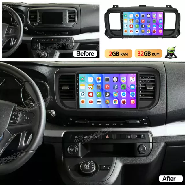 For Citroen Jumpy 3 Android 13.0 Car Radio Stereo Head Unit GPS Navi 32GB Player