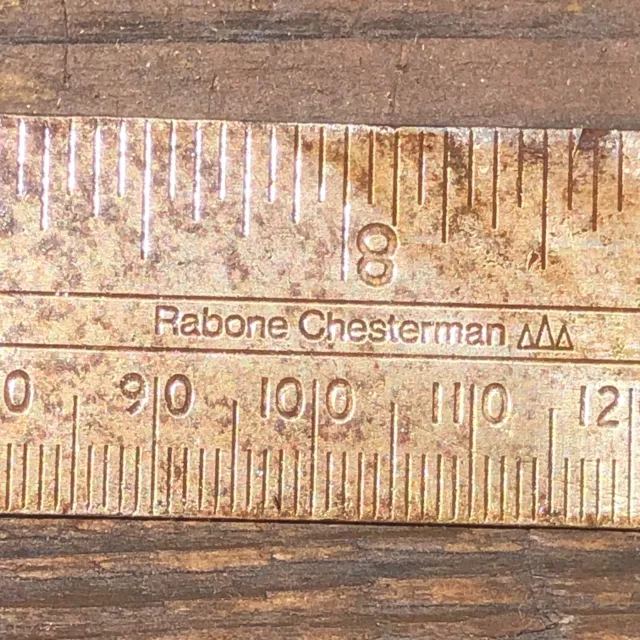 Vintage RABONE CHESTERMAN No 1912 Adjustable Mitre Square 12” old tool ENGLAND