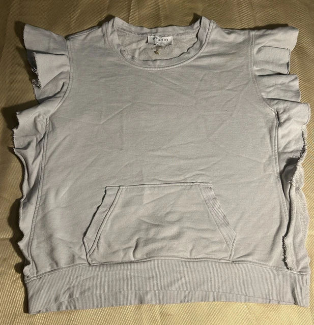 David lerner ruffle sleeveless pullover hotsell