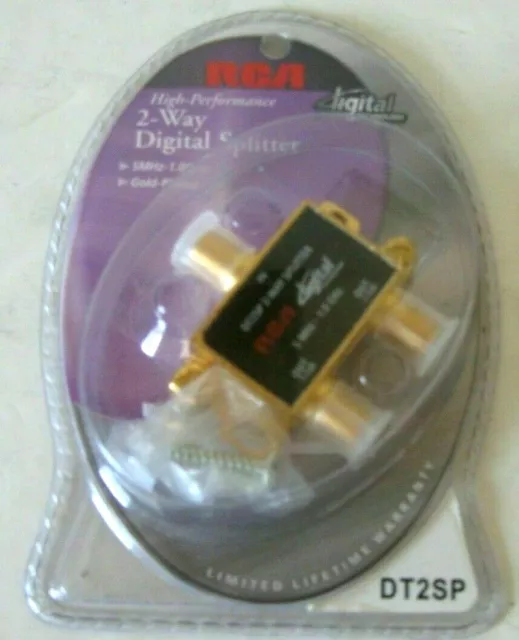 RCA 2 Way Digital Antenna Splitter DT2SP