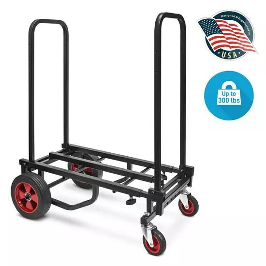 Pyle PKEQ48 Heavy Duty Compact Folding Adjustable Hand Truck/Dolly/PlatformCart