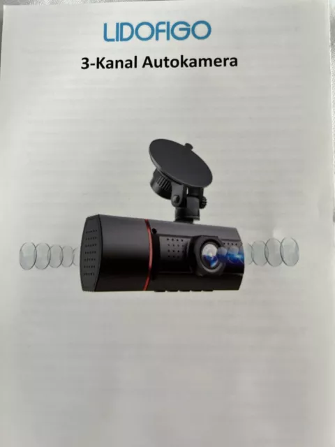 NavGear Kamera Auto: Full-HD-Dashcam mit 2 Kameras für 360°-Panorama-Sicht,  G-Sensor (Auto Dashcam, Dashcam 360 Grad, Überwachungskamera