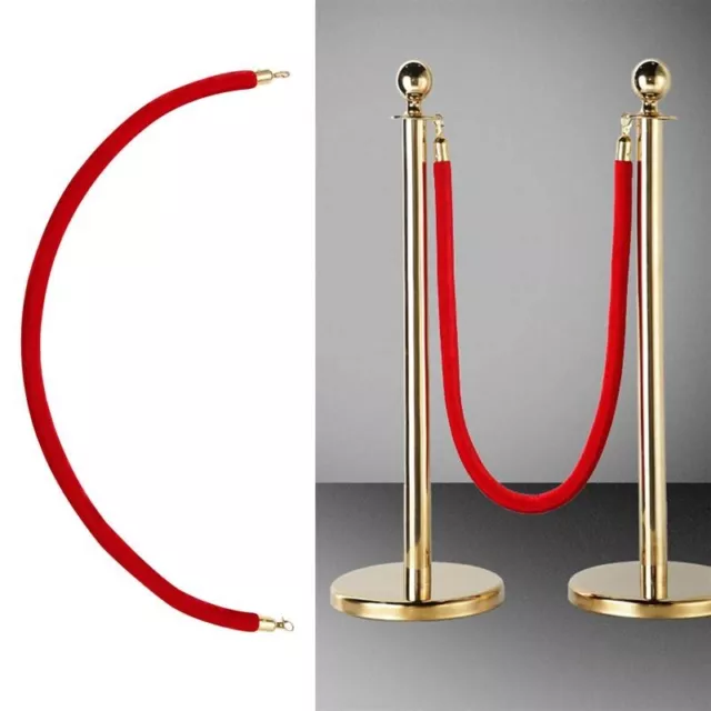 Stylish Crowd Control Barrier 1 5 Diameter Velvet Rope for Stanchion Posts