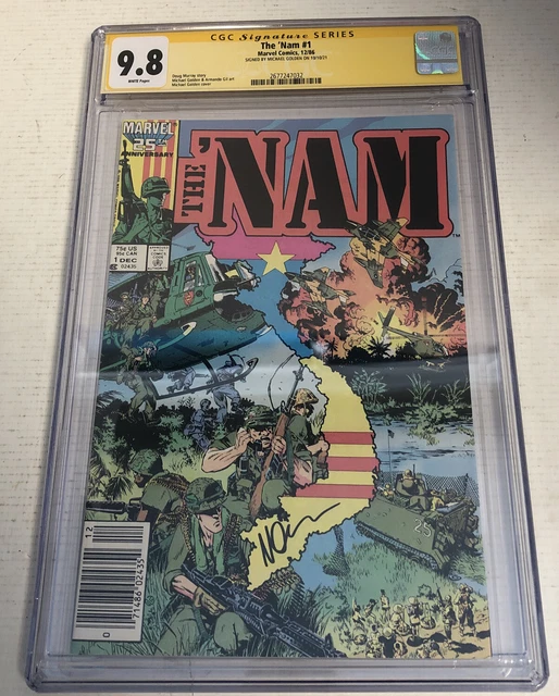 The ‘Nam (1986) # 1 (CGC 9.8 WP SS) Signed By Michael Golden | Newsstand