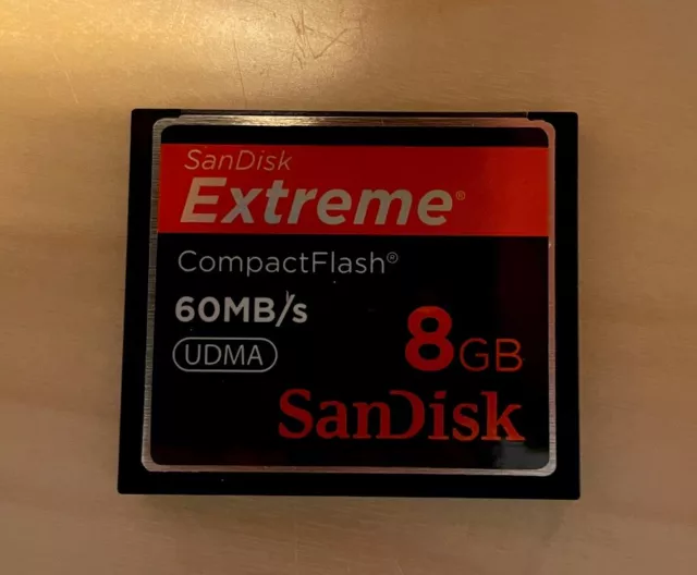 SanDisk Extreme 8GB Compact Flash CF Card(UDMA) - Tested & Fully Working