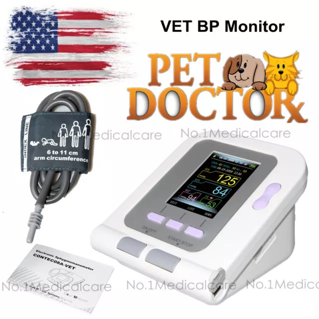 Veterinary Blood Pressure Monitor, digital nibp Electronic Sphygmomanometer, VET