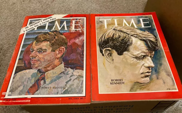 Robert Bobby Kennedy Time Magazine Covers 62 68 RFK Assassination Henry Koerner