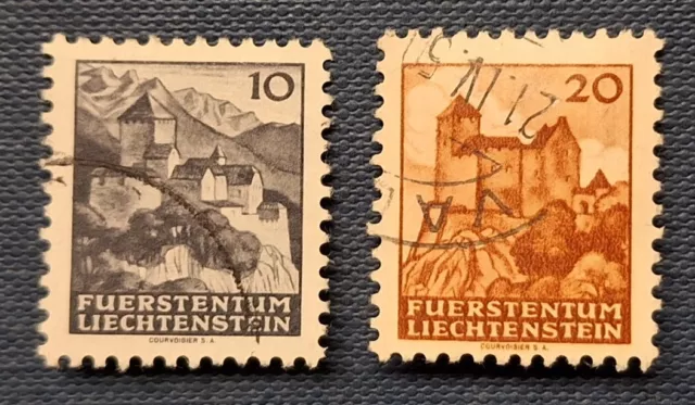 Liechtenstein 1943, Freimarken, Mi. 222 - 223 komplett (2), gestempelt