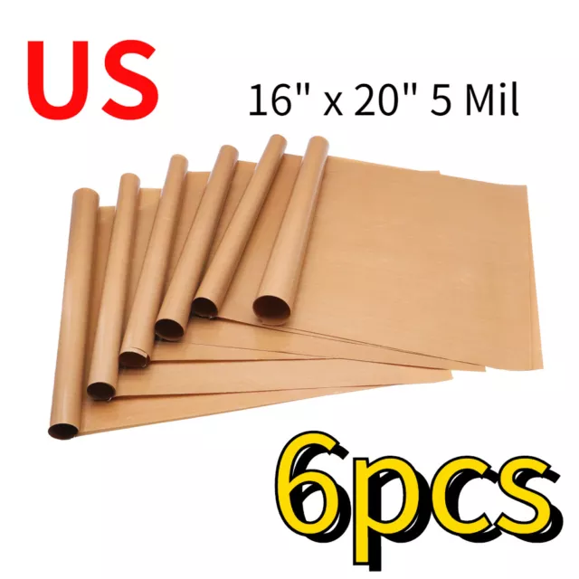 16" x 20" 5 Mil Heat Press Cover Sheet PTFE Coated Fiberglass Fabric