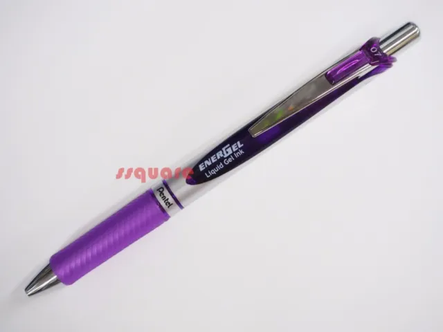 5 x Pentel EnerGel Ener Gel retractable BL-77 0.7mm Rollerball Pen, Violet
