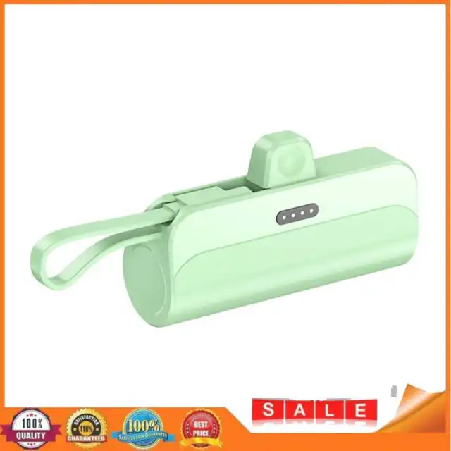 Mobile Power Bank Portable Charger Phone Charging for Home Travel (Green Type-C)