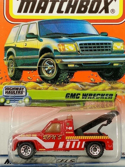 Matchbox GMC Wrecker – Rot, Motor Sports Series 9, Druckguss-Fahrzeug 1999 (#14/100)