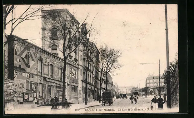 CPA Nogent-sur-Marne, La Rue de Mulhouse 1905