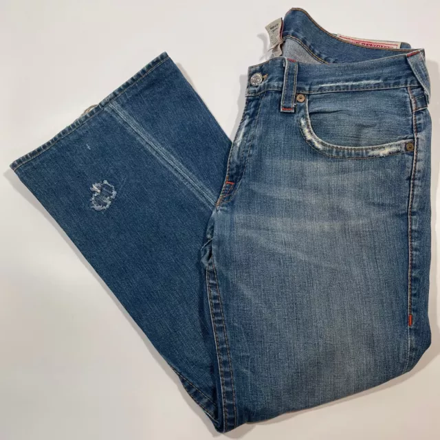 True Religion Mens Joey Twisted Seam Flare Leg Denim Jeans Distressed Size 36x31 True Religion Mens Joey Twisted Seam Flare Leg Denim Jeans Distressed Size 36x31