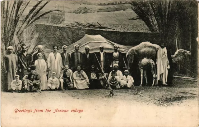 CPA AK PARIS EXPO Gréeting from the Aswan village (569698)