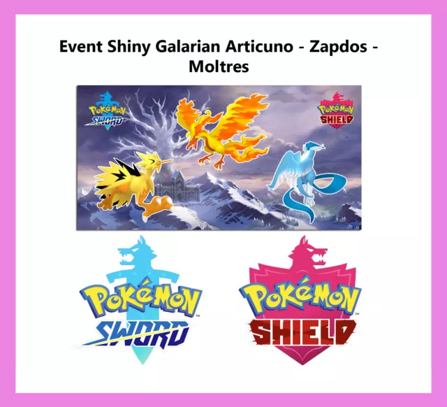 Pokémon Sword/Shield: como pegar Articuno, Zapdos e Moltres shiny