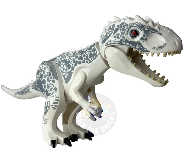LEGO INDOMINUS REX Jurassic World Figure IndoRex01 Large White Dinosaur ...