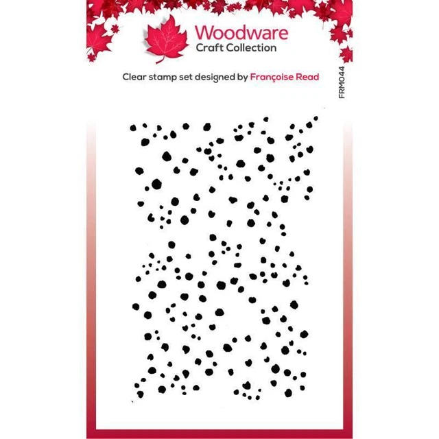 Woodware Snow Blizzard Falling Snow 1 Piece Clear Stamp Christmas Card Making