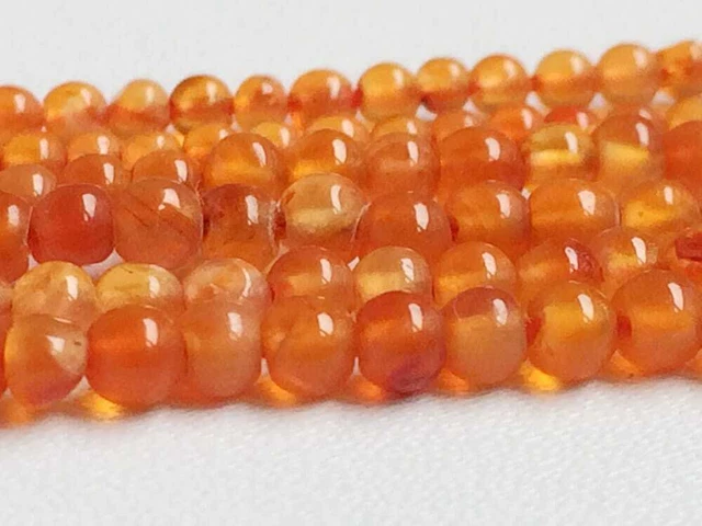2.5 MM Cornaline Uni Rondelle, Orange Rond Perles, 1