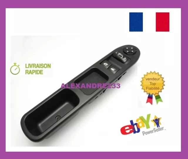 Commande Bouton Leve Vitre + retroviseur pour Peugeot 207 6554.QC 6554QC france