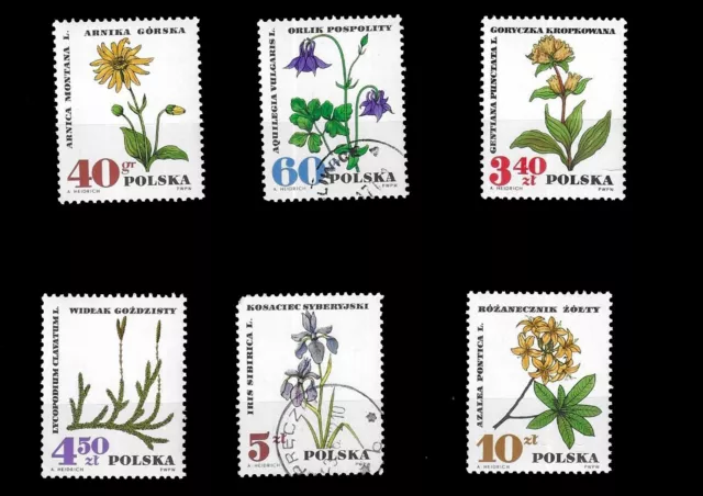 Timbres Pologne 1967 N°1625-1630 Oblit Et Neuf**