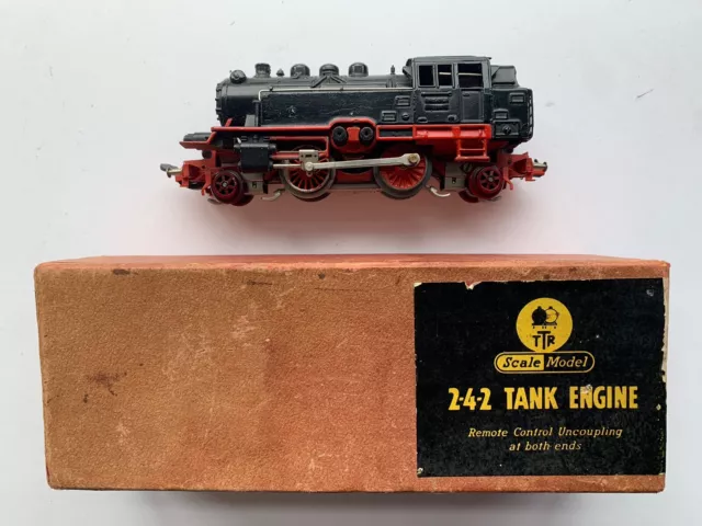 TRIX Twin (Trix Express) 3 Schiene frühe Post 2. Weltkrieg Tankmotor 2-4-2 AC Motor.