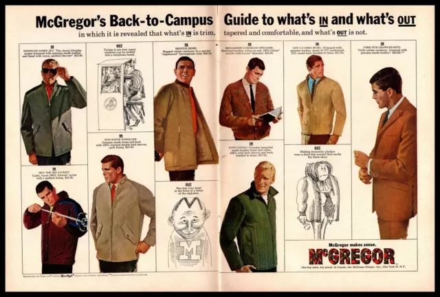 1964 McGregor Drizzler Saber Jet Sky Top Ski Jacket Vintage 2-Page Print Ad